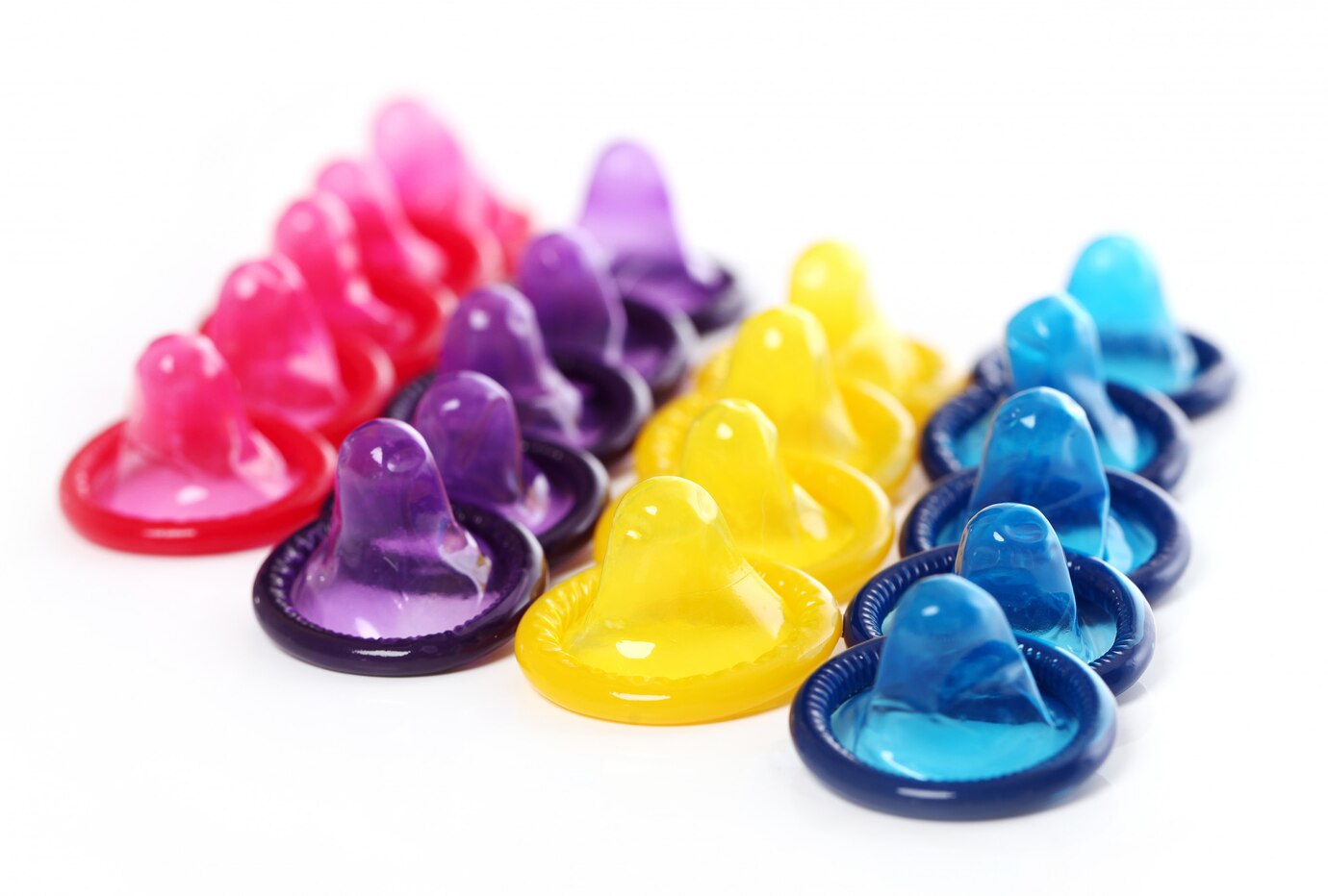 barevné prezervativy